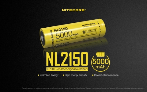 Pin sạc NITECORE NL2150 Dung lượng 5000mAh dòng xả tối đa 8A