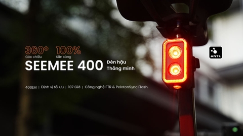 Đèn hậu xe đạp MAGICSHINE SEEMEE 400 độ sáng 400 lumen pin 1600mAH hỗ trợ ANT+