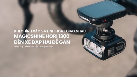 Đèn pha xe đạp Magicshine Hori 1300 – Sáng 1300 lumen, gắn kép, sạc USB-C