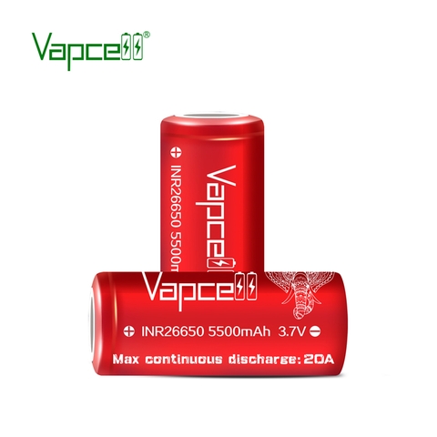 Pin sạc VAPCELL INR26650 dung lượng 5500mAh dòng xả 20A