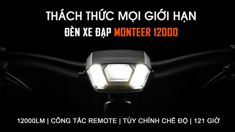 Đèn xe đạp MAGICSHINE MONTEER 12000 độ sáng 12000 lumen pin 10000mAh USB-C Powerbank
