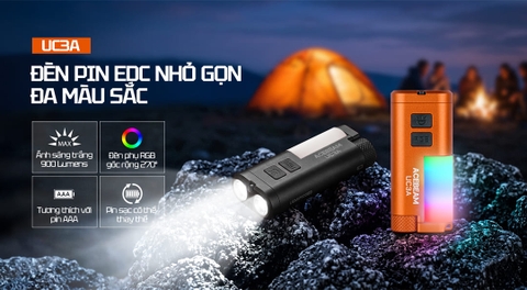 Đèn Pin EDC Đa Màu Sắc ACEBEAM UC3A – 900 Lumens, RGB 270°, Pin Thay Thế