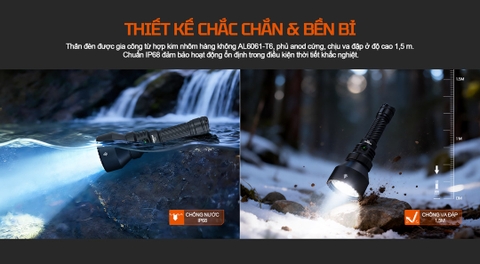 ACEBEAM T29 – Đèn Pin Chiếu Xa 2900 Lm tầm chiếu 1400m, Pin sạc 5600mAh sạc USB C