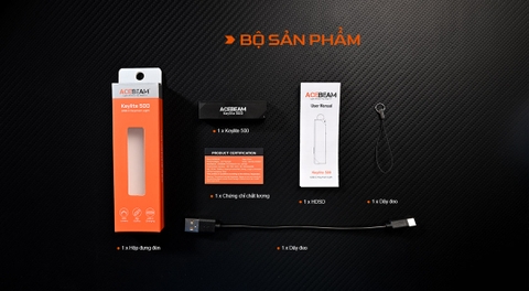 Đèn pin móc khoá ACEBEAM Keylite 500 - siêu gọn 500 lumen nhẹ 19g