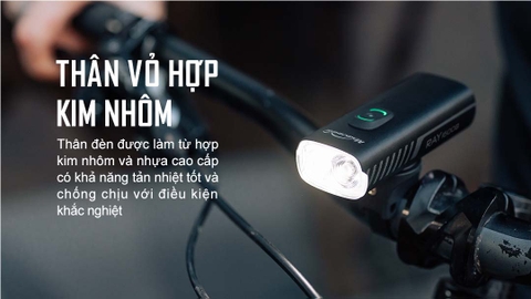 Đèn xe đạp MAGICSHINE RAY 1600B sáng 1600 lumen tương thích App điện thoại công tắc remote không dây USB-C powerbank