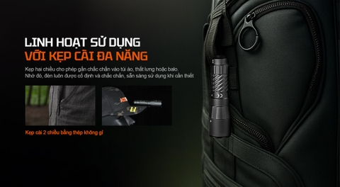 ACEBEAM W20 – Đèn pin LEP độ sáng 600 Lumens, chiếu xa 1100m kết hợp vùng sáng tỏa rộng