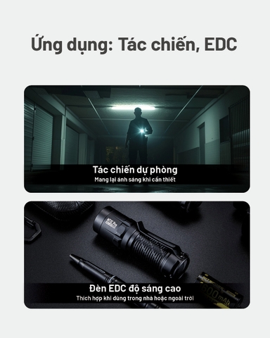 Đèn pin mini NITECORE MT1C PRO sáng 1000lm chiếu xa 360m pin 18350 1600mAh
