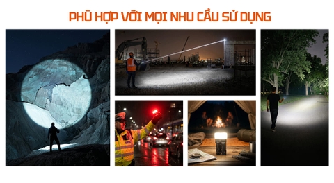 Đèn Pin LEP Zoom ACEBEAM Terminator M1 2.0 – 3900 Lm, Chiếu Xa 1620m