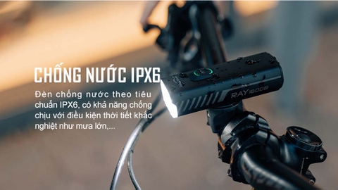 Đèn xe đạp MAGICSHINE RAY 1600B sáng 1600 lumen tương thích App điện thoại công tắc remote không dây USB-C powerbank