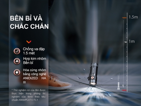 Đèn pin FENIX E18R V2.0 độ sáng 1200 lumen chiếu xa 146m