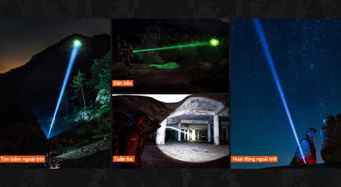 ACEBEAM W20 – Đèn pin LEP độ sáng 600 Lumens, chiếu xa 1100m kết hợp vùng sáng tỏa rộng