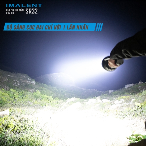 Đèn pin IMALENT SR32 sáng 120.000lm chiếu xa 2.080m 32 LED XHP50.3 sạc USB-C kiêm Powerbank