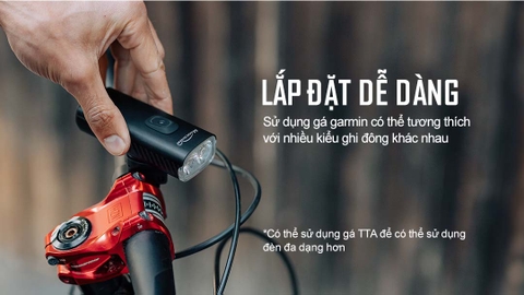 Đèn xe đạp MAGICSHINE RAY 1600B sáng 1600 lumen tương thích App điện thoại công tắc remote không dây USB-C powerbank