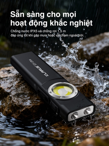 KLARUS E5 Ultra – Đèn pin EDC siêu mỏng 800 lm, xa 120m 3 nguồn sáng, sạc USB-C