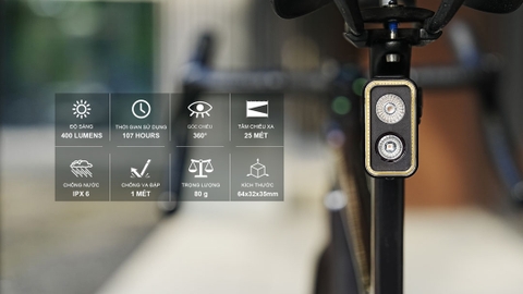Đèn hậu xe đạp MAGICSHINE SEEMEE 400 độ sáng 400 lumen pin 1600mAH hỗ trợ ANT+
