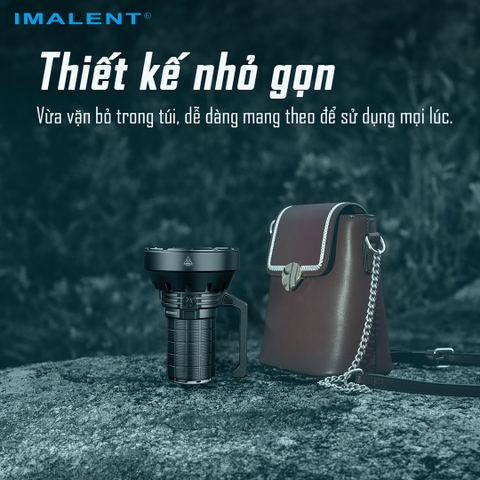 Đèn pin siêu sáng IMALENT SR16 sáng 55.000 lumen chiếu xa 1715m pack 4 pin 21700 tổng 16.000mAh sạc DC
