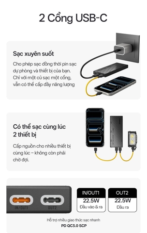 Sạc dự phòng NITECORE NB10000 Gen 4 10000 mAh sợi carbon siêu nhẹ chống nước, đèn sạc RGB