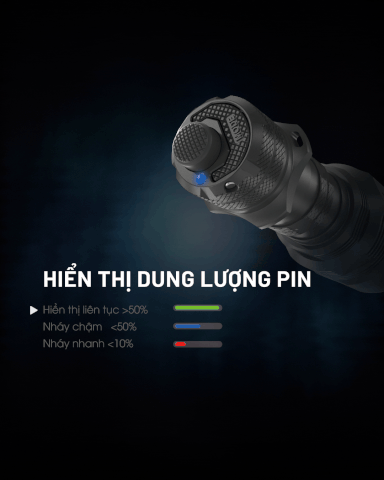 Đèn pin siêu sáng NITECORE TM9K Pro sáng 9900 lumen chiếu xa 510m pin 5000mAh sạc USB C công tắc kép chiến thuật