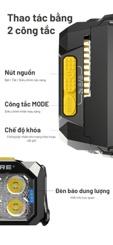 NITECORE HA29 UHE – Đèn đội đầu outdoor 1200 lm, pin chịu lạnh -40°C