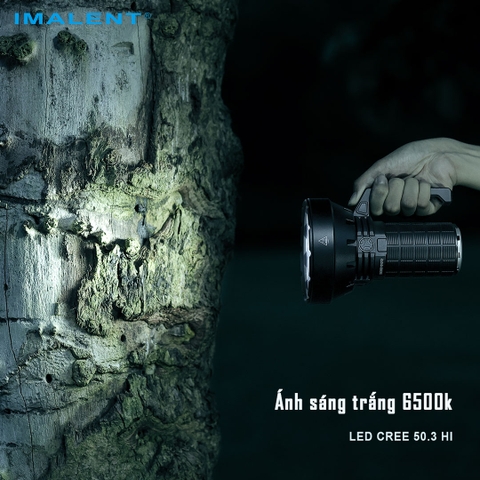 Đèn pin siêu sáng IMALENT SR16 sáng 55.000 lumen chiếu xa 1715m pack 4 pin 21700 tổng 16.000mAh sạc DC