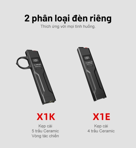 Đèn pin chiến thuật siêu mỏng KLARUS FlatTac X1 sáng 4200 lumen pin 2150mAh sạc USB C
