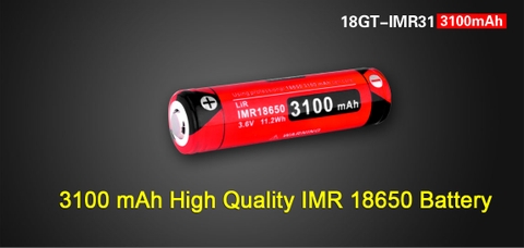 Pin sạc KLARUS 18650 cao cấp dung lượng 3100mAh dòng xả max 12A