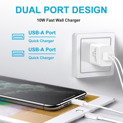 Củ sạc Vapcell QC2 hai cổng