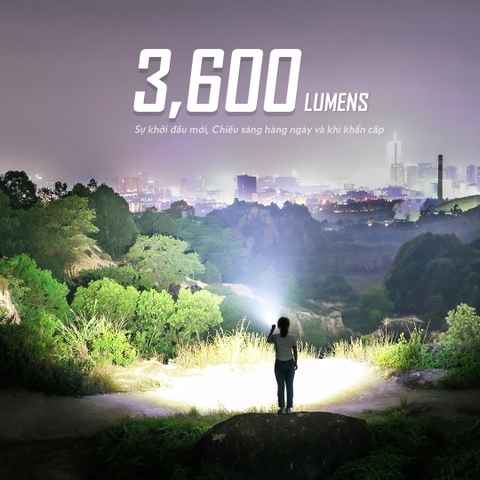 Đèn pin EDC IMALENT BL50 tia UV 365nm sáng 3.600 lumen chiếu xa 428m pin dung lượng 3000mAh sạc USB-C