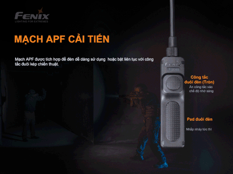 Công tắc chiến thuật FENIX AER-05 hỗ trợ phản ứng nhanh tương thích với Fenix ​​TK16 V2.0, TK28 TAC, PD36 TAC
