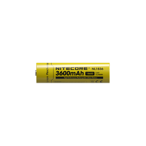 Pin sạc 18650 Nitecore NL1836 – 3600mAh, Tích hợp mạch bảo vệ,