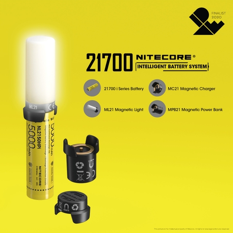 Đèn bulb tản sáng Nitecore ML21 gắn pin 21700i Nitecore