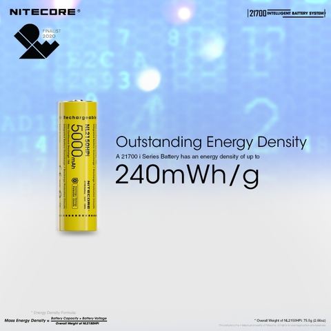Đèn bulb tản sáng Nitecore ML21 gắn pin 21700i Nitecore