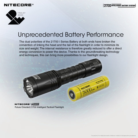 Đèn bulb tản sáng Nitecore ML21 gắn pin 21700i Nitecore