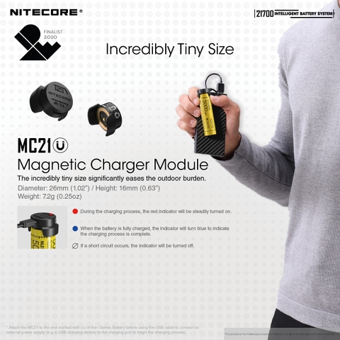 Đèn bulb tản sáng Nitecore ML21 gắn pin 21700i Nitecore