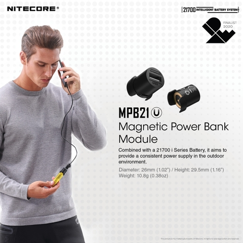 Đèn bulb tản sáng Nitecore ML21 gắn pin 21700i Nitecore