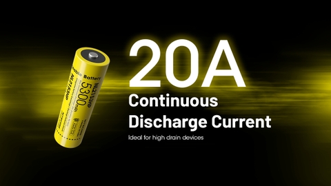 Pin sạc NITECORE NL2153HP loại 21700 dung lượng 5300mAh dòng xả tối đa 20A