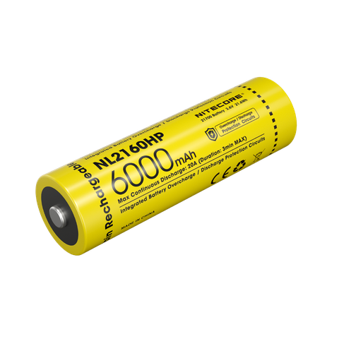 NL2160HP pin sạc Nitecore 21700 dung lượng 6000mah dòng xả cao 20A