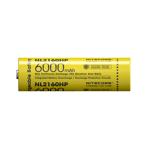 NL2160HP pin sạc Nitecore 21700 dung lượng 6000mah dòng xả cao 20A