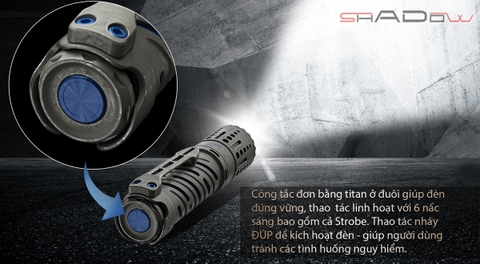 Đèn pin ACEBEAM E70 Titanium độ sáng 4000lumen chiếu xa 240m pin 21700 USB-C