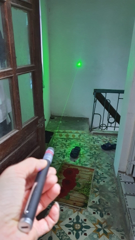 Đèn laser xanh lá 120mW chiếu xa 5-10km