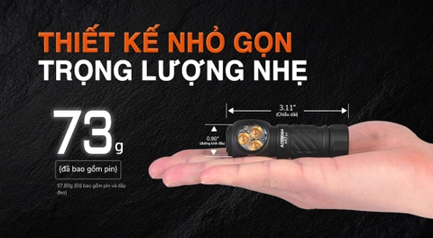Đèn pin đội đầu ACEBEAM H17 V2 sáng 2000 lumen chiếu xa 128m nhỏ gọn đuôi nam châm