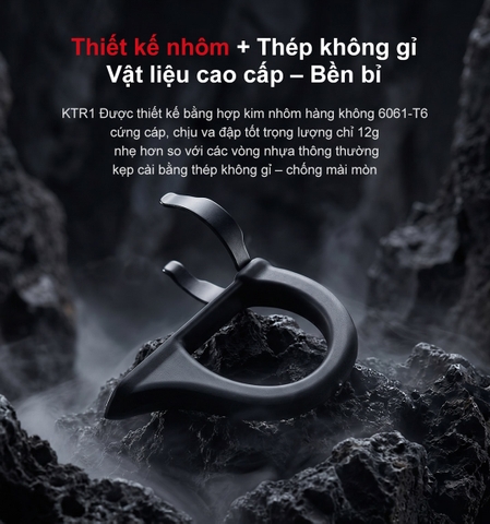 KLARUS KTR1 – Vòng kẹp đèn pin chiến thuật, tích hợp trấu gốm phá kính