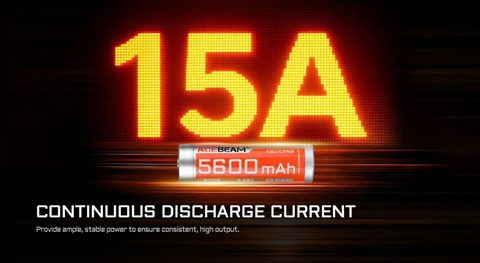 ACEBEAM 21700 5600mAh – Pin sạc Li-ion dung lượng cao, xả liên tục 15A