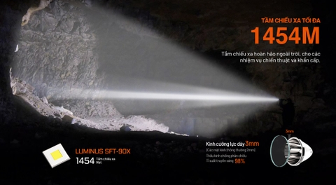 Đèn pin chiếu xa ACEBEAM P20 sáng 5600 lumen chiếu xa 1454m 2 phiên bản LED