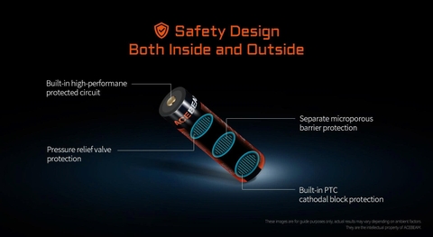 Pin sạc ACEBEAM 18650 USB-C 3300mAh 10A – Sạc trực tiếp, an toàn, bền bỉ