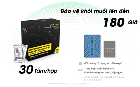 MRM10 NITECORE – Miếng tinh dầu đuổi muỗi không mùi.