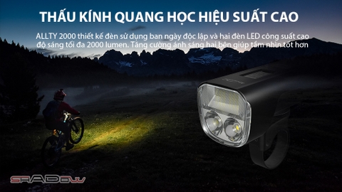 Đèn xe đạp MAGICSHINE ALLTY 2000 sáng 2000  pin 7000mAh