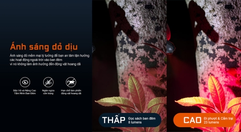Đèn pin ACEBEAM UC20 sáng 1000 lumens chiếu xa 220m có đèn phụ đỏ và sáng UV