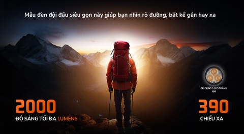 Đèn pin đội đầu ACEBEAM H17 V2 sáng 2000 lumen chiếu xa 128m nhỏ gọn đuôi nam châm