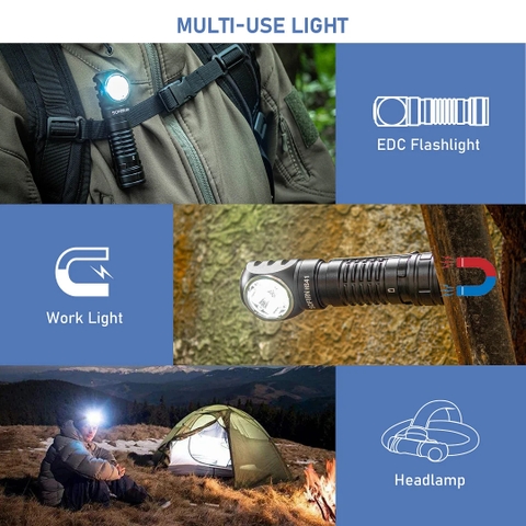 Đèn pin đội đầu siêu sáng Sofirn HS41 sáng 4000 Lumens chiếu xa 325m đuôi nam châm